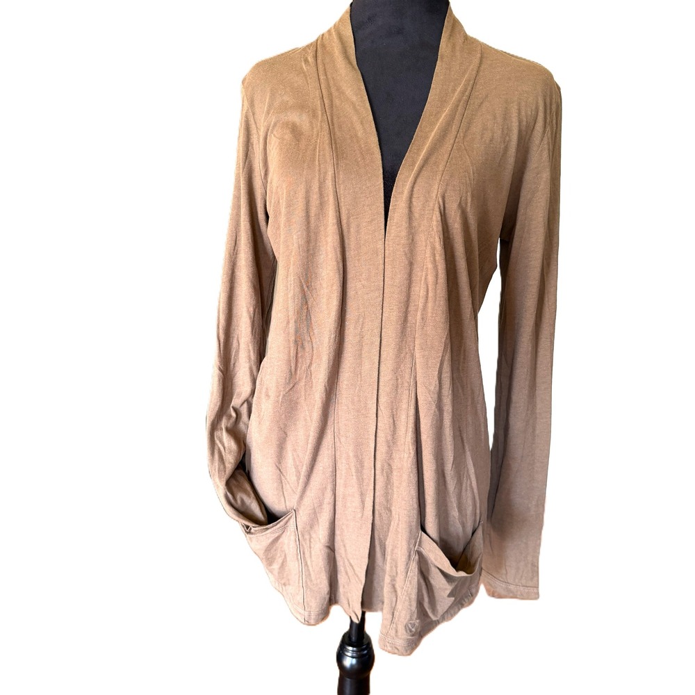 American Eagle Outfitters Brown Open Front Cardigan Cotton Modal Knit Pockets M